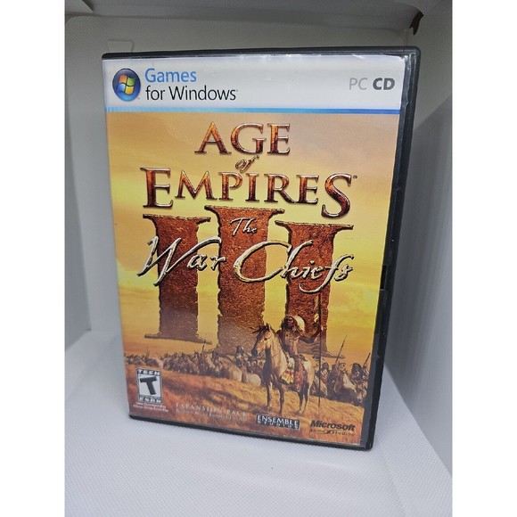 Age of Empires III The War Chiefs (Box, Key, Manual, Quick Reference) No Discs - Picture 1 of 5